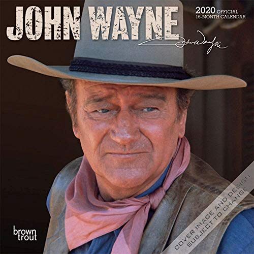 John Wayne 2020 7 x 7 Inch Monthly Mini Wall Calendar by Faces, USA American Actor Celebrity Country by BrownTrout Publishers Inc.