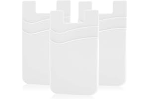 SS Phone Wallet, Card Holder for Phone Case Stick on Silicone Double Phone Pocket Suitable for iPhone Samsung Galaxy Any Smar