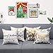 BLEUM CADE Pack of 4 Merry Christmas Pillow Cover Snowflakes and Happy New Year Decorative Pillow Cases Polyester Peach Cushion Case for Christmas Gift Bed Sofa Couch Decoration