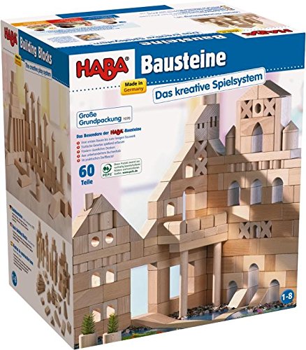 HABA Basic Building Blocks 60 Piece Large Starter Set (Made in Germany)