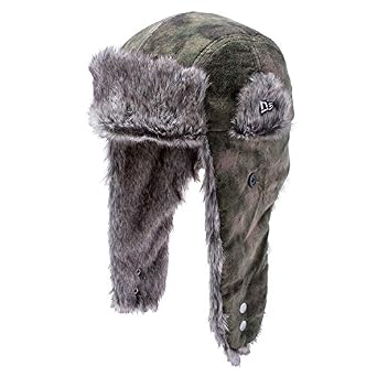 New Era Mens Black Camo Trapper Hat 