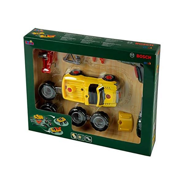 Theo Klein 8168 Bosch Truck Set, 3 in 1 I Konstruktionsset für 3 LKW-Modelle I Inkl. batteriebetriebenem Spiel… – Bild 6