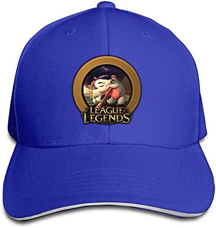 FLYL Yasuo Poro Icon League Of Legends Unisex Washed Twill Sandwich Bill Cap Adjustable Peaked Baseball CapRoyalBlue