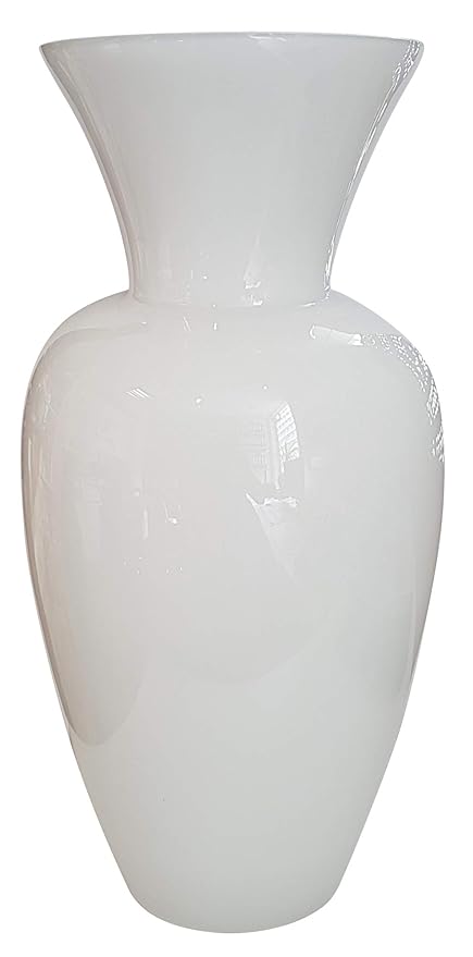 Big Vase Large Oversized White Glass Floor Vase With Large