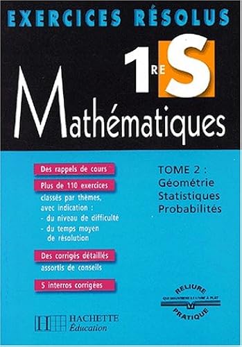 Download Exercices résolus : Mathématiques, 1ère S, tome 2 PDF