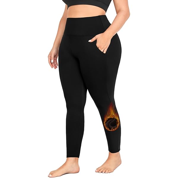 LALAGEN Womens Plus Size Fleece Lined Leggings Water Resistant