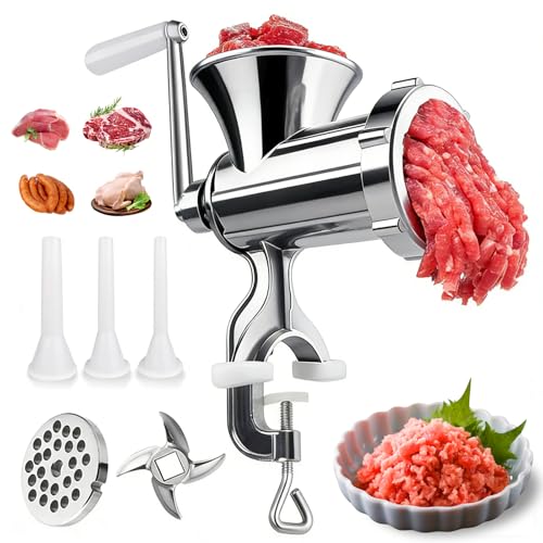 Manual Meat Grinder - Table Sausage Maker Meat Grinders ∣Fast And Effortless Maker Meat Grinders For Home Use Food Grinder for Beef Chili Pork by Phaniteces - Used condition - US$7.73