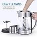 Electric Tea Kettle, FEBOTE 2 in 1 Glass Kettle Teapot with Infuser, 1500W-1.7L (BPA-Free) Water Heater Variable Temperature Control, Stainless Steel&Body Removable Lid for Tea, Coffee
