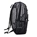 Deluxe See Through Mesh Backpack with Bungee Cord & Adjustable Padded Straps for Swimming, Travel (Black)