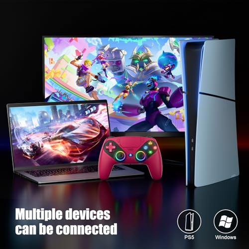 Lapezei Wireless Controller für PS5 Pro/Slim/PC Turbo Macro 6-Axis Motion/Turbo/Dual Vibration Function thumbnail 3