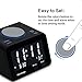 USB Alarm Clock, Digital Alarm Clock Radio with USB charging Port, Clock, Alarm, FM Radio, Thermometer and LCD screen for Bedroom, Kitchen, Hotel, Table, Desk