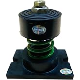 Easyflex Cup Spring Mount Isolator, 220 lbs Capacity, 1" Deflection (Green, Pack of 4) Total Load 880 lbs