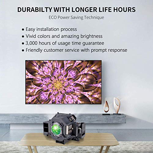 LBTbate Epson ELPLP49/V13H010L49 Projector Lamp Bulb Replacement Home Cinema PowerLite 8350 8345 8500UB 8700UB 6100 6500UB 8100 7100 7500UB Projector Lamp with Housing - Thumbnail 3