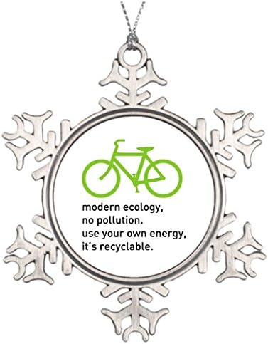 Xixitly Personalised Christmas Tree Decoration Bycicle Modern Ecology Pollution Family Christmas Snowflake Ornaments