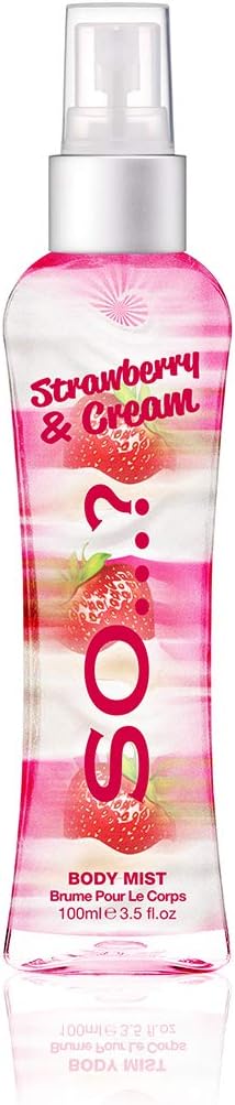 Body Mist By So…? Womens Strawberry & Cream Body Mist Fragrance Spray 100ml, Black 139, 100 ml (Pack of 1)