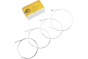 Wwomusic Violin Strings Set of E A D G,Carbon Steel Nickel Alloy Wound with Ball End for Full Size 4/4 3/4 1/2 1/4 Violins,wi