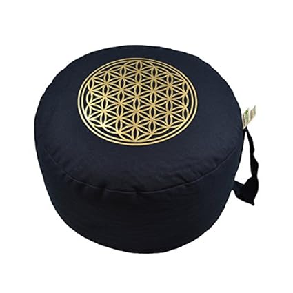 Herbalind AZ6658 Yogakissen/Meditationskissen'Blume des Lebens', blau