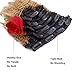Anrosa Kinkys Curly Clip in Hair Extensions Human Hair 3C 4A Afro Kinky Curly Clip ins Natural Hair Real Remy Thick Human Hair Extensions for Black Women (16 inch, Ombre #1B/27)