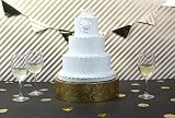 Jack Cube Cake Stand, Cupcake Display Supplies Tray Plate for Decorative Party(12inch / Gold) - :MK197AG