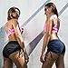 FIRM ABS Women's Sexy Yoga Booty Pilates Terry Running Shorts for Tennis Blue S