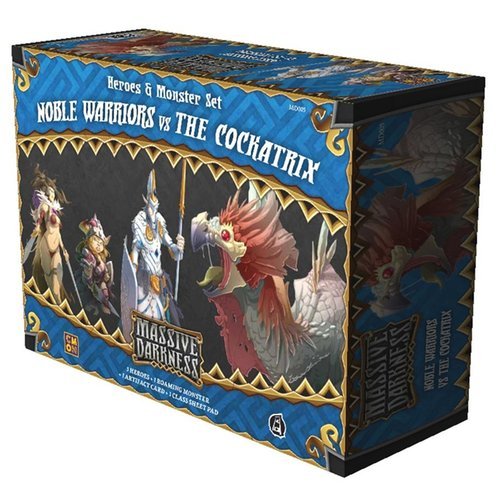 CMON Massive Darkness: Heroes & Monsters Set: Noble Warriors Vs. the Cockatrix Board Games