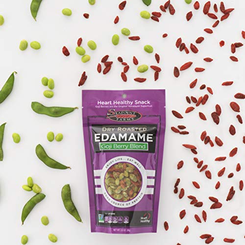 Seapoint Farms Dry Roasted Edamame Goji Berries Blend, 3.5 oz pouch, 12-Pack