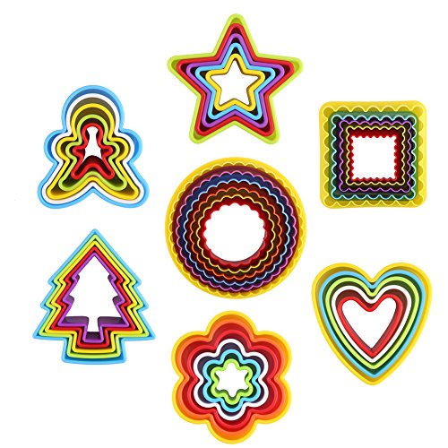 DECORA 37 Pieces Cookie Cutter Mold Set for Biscuit Sandwich Cut Pack of 7