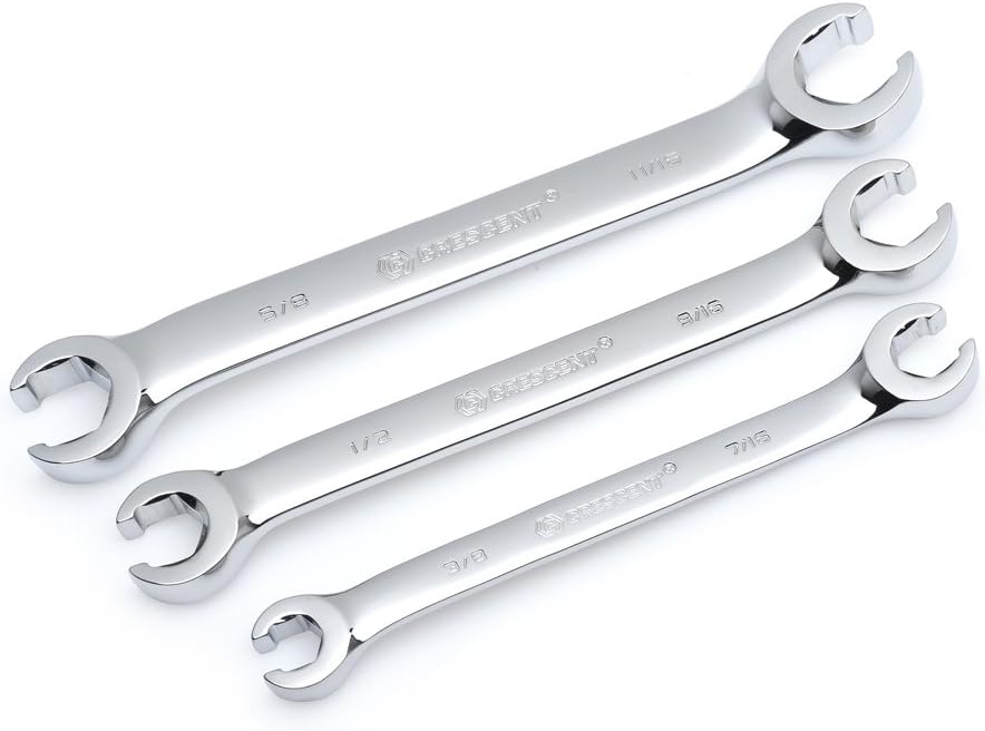 Crescent 3 Pc. Flare Nut SAE Wrench Set - CFNWS0, Grey