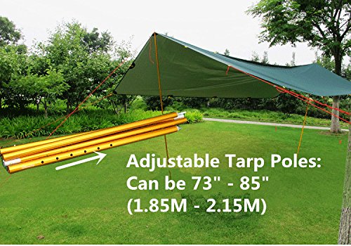 HYOUT Adjustable Tarp Poles Aluminium Alloy