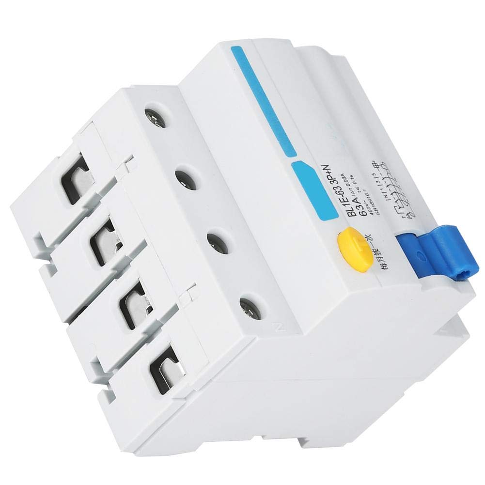 BL1E-63 Residual Current Circuit Breaker 3P+N 63A RCCB 230V 30mA Leakage overload short circuit protection, breaker
