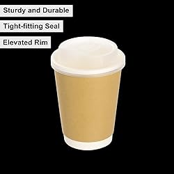 uxcell Disposable Coffee Cup Lids, 50 Count 90mm