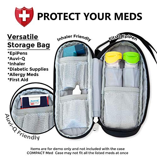 PracMedic Bags EpiPen Carrying Case, Compact Holds 2 EpiPens or Auvi