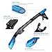 INTEY Snorkel Set with Tempered Glass Diving Mask, Dry Top Snorkel with Purge Valve and Anti-Fog Lens