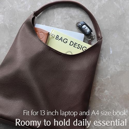 Hobo Bags for Women Soft Vegan Leather Shoulder Handbag Slouchy Tote Purses