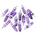 Amethyst 15pcs Natural Stone Gemstone Bullet Shape Hexagonal Healing Pointed Chakra Beads Crystal Quartz Stone Pendants for Necklace Jewelry Making (Amethyst)