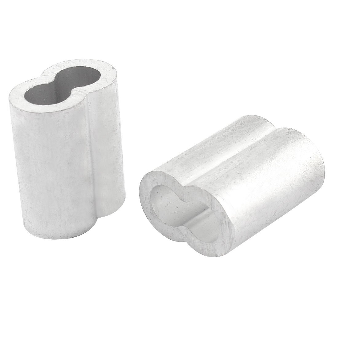 Aluminum Sleeve for 3/8 Inch Steel Wire Rope Swage Clip 2pcs