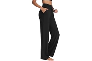 Sarin Mathews Womens Yoga Sweatpants Wide Leg High Waisted Lounge Pajamas Pants Comfy Workout Loose Pants with Pockets