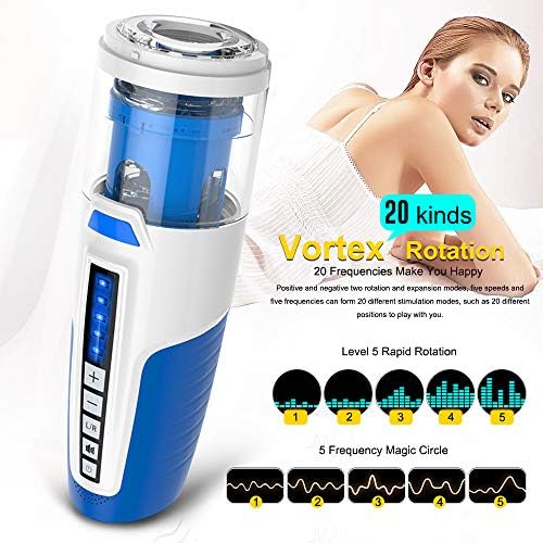 USB Rechargeable Automatic Piston Telescopic Rotation Handsfree 5 Modes 10 Speeds Sleeve Stroker Men Oral S(exy Toy for Male, Electric Sexy Underwear Device for Men