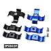 ESPEEDER 2pcs AN6 Billet Aluminum Dual Oil Fuel Water Line Hose Separator Clamp Black