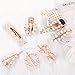 Tatuo 9Pcs Pearl Hair Clips Fashion Geometric Alligator Barrettes for Women Girls Hair Accessories(Style 1)