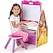 Delta Children Activity Center with Easel Desk, Stool and Toy Organizer, Disney Princess