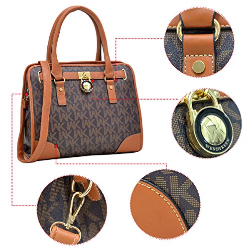 Medium Satchel Purse Designer Handbag Top Handle Shoulder Bag Padlock Red/White