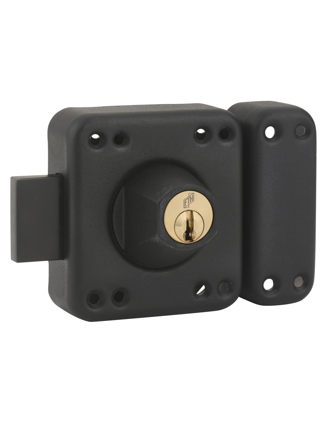 THIRARD 00022109 Verrous FTH R85 Double Entry Door Lock 45mm Cylinder Boot Bolt Matt Black 3 Notched Keys, 45 mm