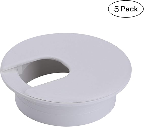 2 White Desk Grommet (5 Pack) (White) Home Improvement