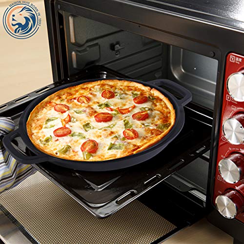 MAISON HUIS Nonstick Grill Pan for Stovetop, 11" Diameter Cast Aluminum Griddle Pan, Nonstick