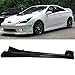 Side Skirts Compatible With 2000-2005 TOYOTA CELICA, VIP Style PU Black Side Bottom Line Extension by IKON MOTORSPORTS, 2001 2002 2003 2004