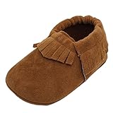 Voberry® Infant Baby Bling Moccasins Soft Sole Anti-Slip Tassels Prewalker Toddler Shoes ( 0~6 Month, Khaki)
