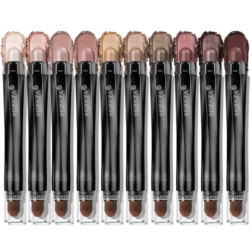 LUXAZA PRO Brown Eyeshadow Stick Makeup Set 10PCS, Neutral Shi... 51RJS5ymqsL
