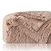 Bedsure Plush Faux Fur Reversible Fleece Twin Bed Blanket - Super Soft Lightweight Blanket for Adults (60 x 80 inches, Camel)