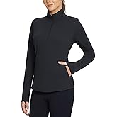 baleaf Women's Fleece Pullover Jacket Water Resistant Half Zip Thermal Golf Shirts Cold Weather Running Gear Winter